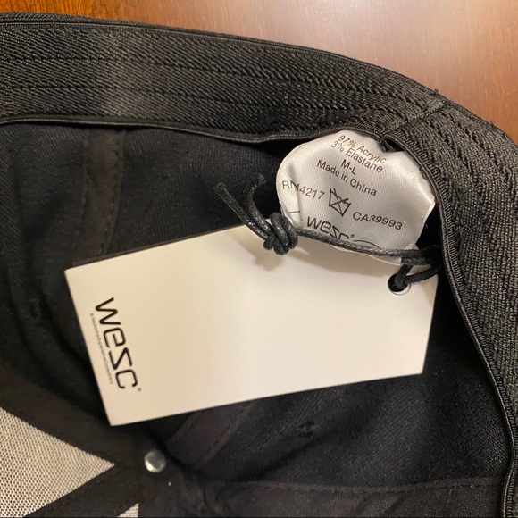 SOLD - WESC Black Flex-fit Hat - Picture 3 of 4